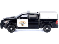 2019 RAM 1500 Laramine Crew Cab Pickup Truck "California Highway Patrol" Black and White with Truck Bed Camper "Law Enforcement and Public Service" Series 1/24-1/27 Diecast Model Car by Motormax image 3
