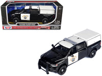 2019 RAM 1500 Laramine Crew Cab Pickup Truck "California Highway Patrol" Black and White with Truck Bed Camper "Law Enforcement and Public Service" Series 1/24-1/27 Diecast Model Car by Motormax image 4
