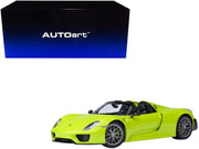 Porsche 918 Spyder "Weissach Package" Acid Green 1/18 Model Car by Autoart image 4
