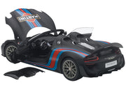 Porsche 918 Spyder Weissach Package Black/ Martini Livery #15 1/18 Model Car by Autoart image 2