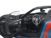 Porsche 918 Spyder Weissach Package Black/ Martini Livery #15 1/18 Model Car by Autoart image 4