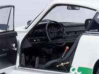 Porsche 911 Carrera 2.7 RS Grand Prix White with Green Stripes and Wheels 1/18 Model Car by Autoart image 3