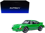 Porsche 911 Carrera 2.7 RS Viper Green with Black Stripes and Wheels 1/18 Model Car by Autoart image 5