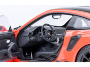Porsche 911 (991.2) GT3 RS Weissach Lava Orange with Carbon Hood and Top 1/18 Model Car by Autoart image 4