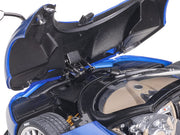 Pagani Huayra Roadster Blue Tricolore Carbon Fiber with Black Top with Luggage Set 1/18 Model Car by Autoart image 3
