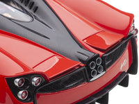 Pagani Huayra Roadster Rosso Monza Red and Carbon with Luggage Set 1/18 Model Car by Autoart image 4