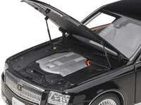 Toyota Century with Curtains RHD (Right Hand Drive) Black Special Edition 1/18 Model Car by Autoart image 2
