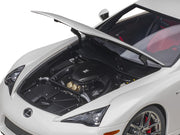 Lexus LFA Whitest White with Red and Black Interior 1/18 Model Car by Autoart image 3