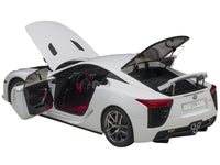 Lexus LFA Whitest White with Red and Black Interior 1/18 Model Car by Autoart image 4