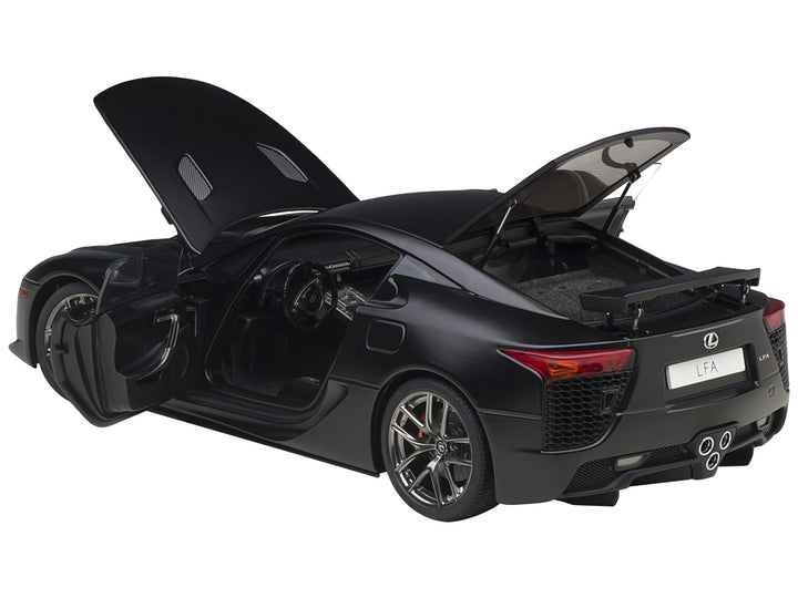 Lexus LFA Matt Black 1/18 Model Car by Autoart image 2