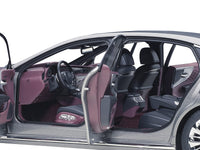 Lexus LS500h Manganese Luster Gray Metallic with Crimson and Black Interior 1/18 Model Car by Autoart image 3
