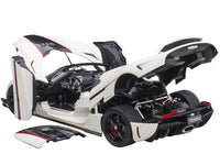 Koenigsegg Regera White with Black Carbon and Red Stripes 1/18 Model Car by Autoart image 3