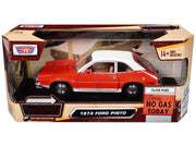 1974 Ford Pinto Orange with White Top "Forgotten Classics" Series 1/24 Diecast Model Car by Motormax image 3