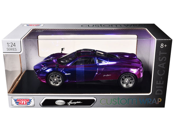 Motormax Pagani Huayra Custom Wrap pink purple chrome 1:24 79084, product image 1
