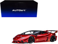 Lamborghini Huracan GT "LB-Silhouette Works" Hyper Red Metallic with Black Top 1/18 Model Car by Autoart image 4