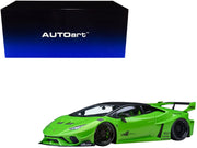 Lamborghini Huracan GT "LB-Silhouette Works" Pearl Green Metallic with Black Top 1/18 Model Car by Autoart image 4
