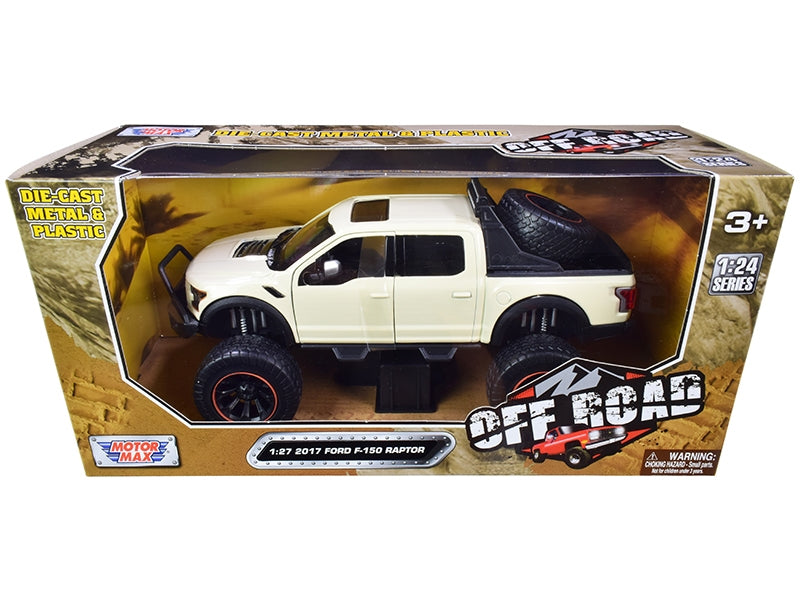 2017 Ford F-150 Raptor Off-Road Pickup Truck Cream 1/24-1/27 Diecast Model Car by Motormax