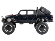 2021 Jeep Gladiator Rubicon Off-Road Pickup Truck Black with Matt Black Top "Off Road" Series 1/24-1/27 Diecast Model Car by Motormax image 2