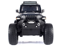 Motormax 2021 Jeep Gladiator Rubicon off road pickup black matte black top 79145BK, product image 4
