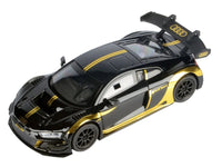 Audi R8 LMS GT3 Black with Gold Stripes and Graphics "Midnight Eclipse" Series 1/24 Diecast Model Car by Motormax image 3