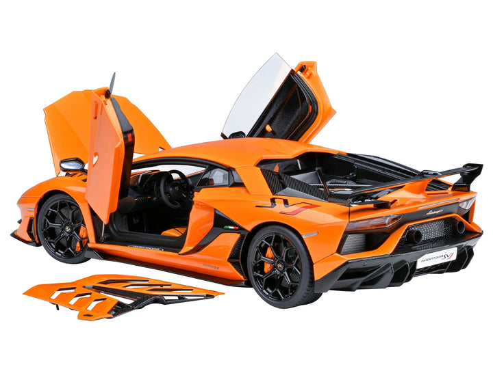 Lamborghini Aventador SVJ Arancio Atlas Pearl Orange 1/18 Model Car by Autoart image 2