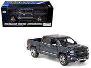2018 Chevrolet Silverado LTZ Pickup Truck Centennial Edition Blue Metallic "100 Years Anniversary" 1/27 Diecast Model Car by Motormax