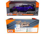 2019 Chevrolet Corvette ZR1 Blue Metallic and White "Timeless Legends" Series 1/24 Diecast Model Car by Motormax image 3