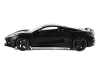 2020 Chevrolet Corvette C8 Stingray Black with Silver Stripes "Timeless Legends" Series 1/24 Diecast Model Car by Motormax image 2