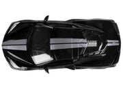 2020 Chevrolet Corvette C8 Stingray Black with Silver Stripes "Timeless Legends" Series 1/24 Diecast Model Car by Motormax image 3