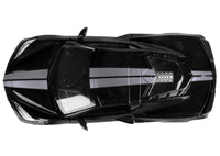 2020 Chevrolet Corvette C8 Stingray Black with Silver Stripes "Timeless Legends" Series 1/24 Diecast Model Car by Motormax image 3