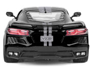 2020 Chevrolet Corvette C8 Stingray Black with Silver Stripes "Timeless Legends" Series 1/24 Diecast Model Car by Motormax image 5