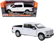 2019 Ford F-150 Lariat Crew Cab Pickup Truck White 1/24-1/27 Diecast Model Car by Motormax