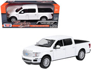 2019 Ford F-150 Limited Crew Cab Pickup Truck White 1/24-1/27 Diecast Model Car by Motormax