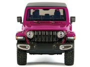 2021 Jeep Gladiator Overland Pickup Truck Purple with Matt Black Top 1/24-1/27 Diecast Model Car by Motormax image 3