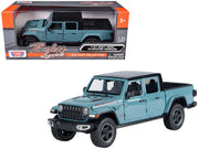2021 Jeep Gladiator Rubicon (Closed Top) Pickup Truck Blue with Black Top 1/24-1/27 Diecast Model Car by Motormax
