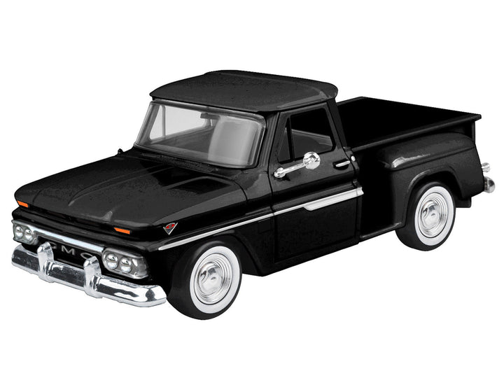1966 GMC C1000 Fenderside Pickup Truck Black "Timeless Legends" Series 1/24 Diecast Model Car by Motormax image 2