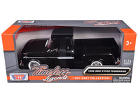 1966 GMC C1000 Fenderside Pickup Truck Black "Timeless Legends" Series 1/24 Diecast Model Car by Motormax image 3