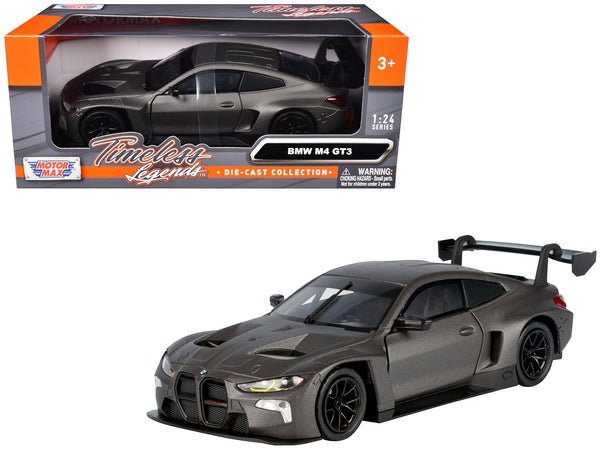 BMW M4 GT3 Matt Black "Timeless Legends" Series 1/24 Diecast Model Car by Motormax