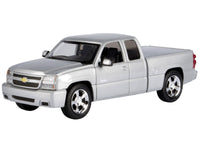 2006 Chevrolet Silverado SS Pickup Truck Silver Metallic "Timeless Legends" Series 1/25 Diecast Model Car by Motormax image 2