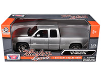 2006 Chevrolet Silverado SS Pickup Truck Silver Metallic "Timeless Legends" Series 1/25 Diecast Model Car by Motormax image 3