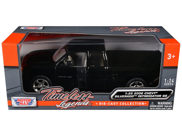 2006 Chevrolet Silverado Intimidator SS Pickup Truck Black "Timeless Legends" Series 1/25 Diecast Model Car by Motormax
