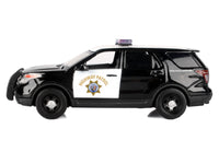 2015 Ford Police Interceptor Utility "California Highway Patrol" Black and White "Law Enforcement and Public Service" Series 1/43 Diecast Model Car by Motormax image 2