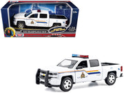 2017 Chevrolet Silverado 1500 LT Z71 Crew Cab Pickup Truck "Royal Canadian Mounted Police" White with Flashing Light Bar and Front and Rear Lights and Sounds "Law Enforcement and Public Service" Series 1/24-1/27 Diecast Model Car by Motormax