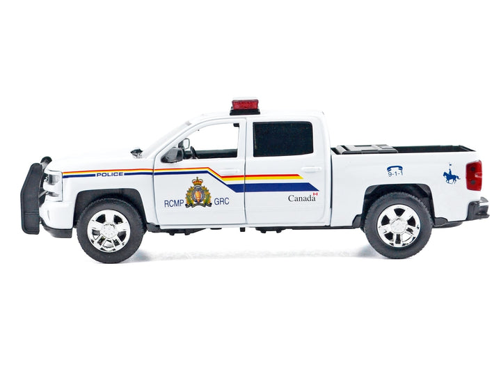 2017 Chevrolet Silverado 1500 LT Z71 Crew Cab Pickup Truck "Royal Canadian Mounted Police" White with Flashing Light Bar and Front and Rear Lights and Sounds "Law Enforcement and Public Service" Series 1/24-1/27 Diecast  image 2