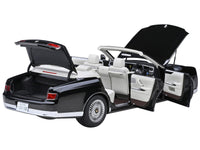 Toyota Century Open Car Convertible RHD (Right Hand Drive) Black with White Interior 1/18 Model Car by Autoart image 3