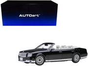 Toyota Century Open Car Convertible RHD (Right Hand Drive) Black with White Interior 1/18 Model Car by Autoart image 4