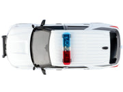 2022 Ford Police Interceptor Utility Plain White "Builder's Kit" with Flashing Light Bar and Front and Rear Lights and Sounds 1/24 Diecast Model Car by Motormax image 4
