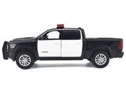 2019 RAM 1500 Laramie Crew Cab Pickup Truck Black and White with Flashing Light Bar and Front and Rear Lights and Sounds 1/24-1/27 Diecast Model Car by Motormax image 3