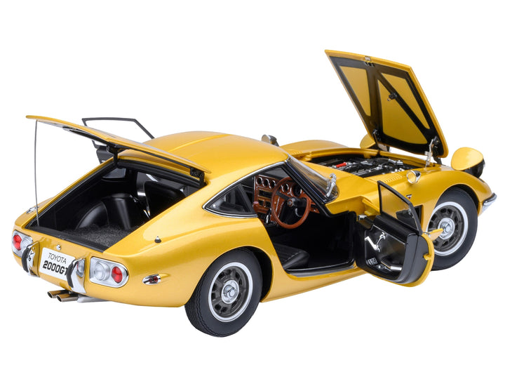 1967 Toyota 2000GT RHD (Right Hand Drive) Gold Metallic 1/18 Model Car by Autoart image 2