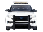 2022 Ford Police Interceptor Utility White "Royal Canadian Mounted Police (RCMP)" with Flashing Light Bar and Front and Rear Lights and Sounds 1/24 Diecast Model Car by Motormax image 4